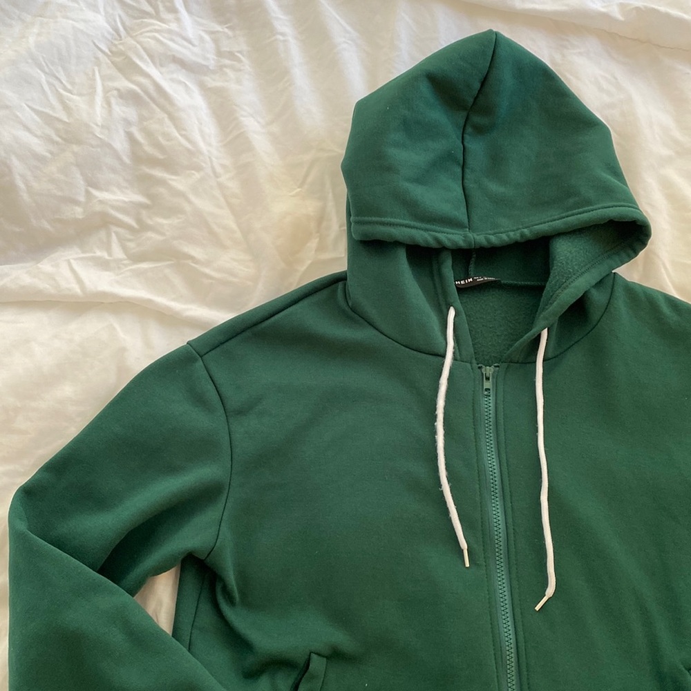 Green zip up hoodie from shein